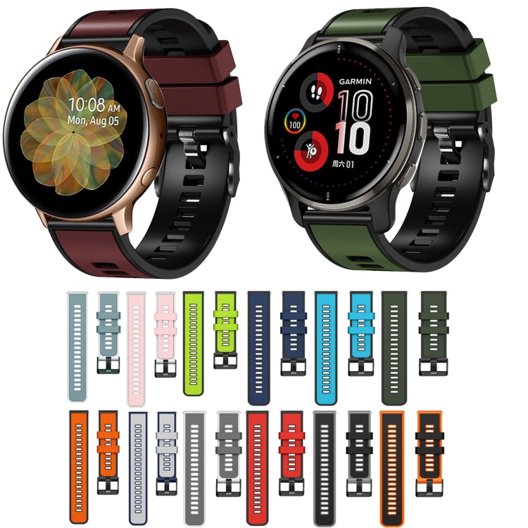 Plain Weave Two-color Silicone Watch Band, For Samsung Galaxy Watch 5 Pro 45mm