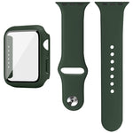 imak Silicone Watch Band PC Frame with Tempered Glass Film, For Apple Watch SE 2022 40mm, For Apple Watch SE 2022 44mm