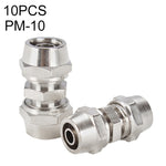 PM-4 LAIZE 2pcsNickel Plated Copper Straight Pneumatic Quick Connector, PM-4 (2pcs), PM-6 (2pcs), PM-8 (2pcs), PM-10 (2pcs), PM-12, PM-14, PM-16