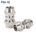 PM-4 LAIZE 2pcsNickel Plated Copper Straight Pneumatic Quick Connector, PM-4 (2pcs), PM-6 (2pcs), PM-8 (2pcs), PM-10 (2pcs), PM-12, PM-14, PM-16