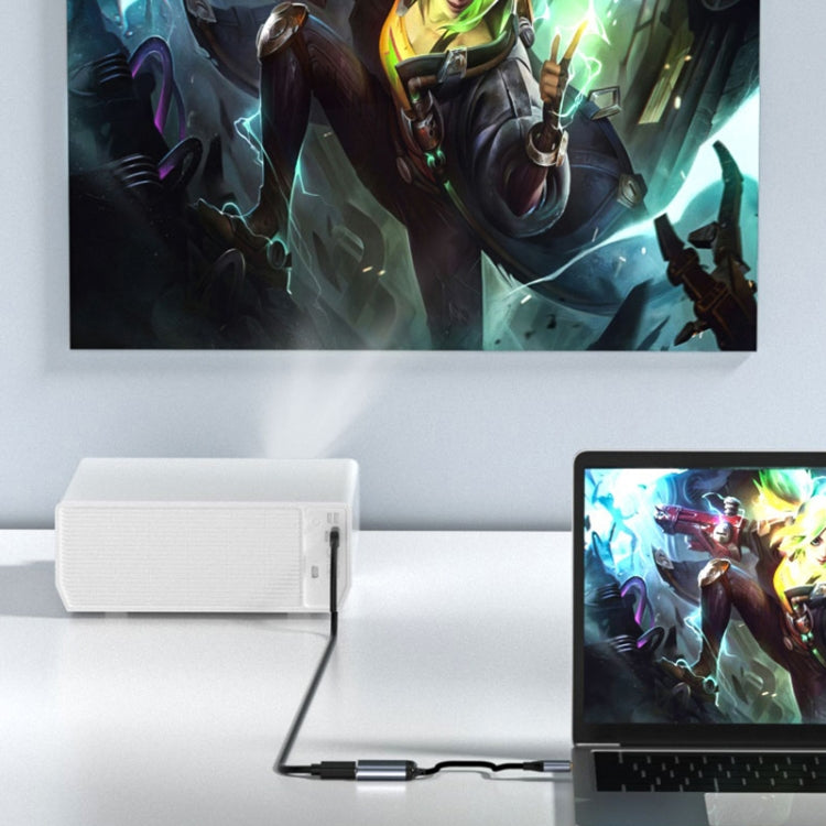 محول متعدد الوظائف 6 في 1 من نوع C إلى VGA+HDMI+USB مزدوج+USB-C مزدوج، Y002