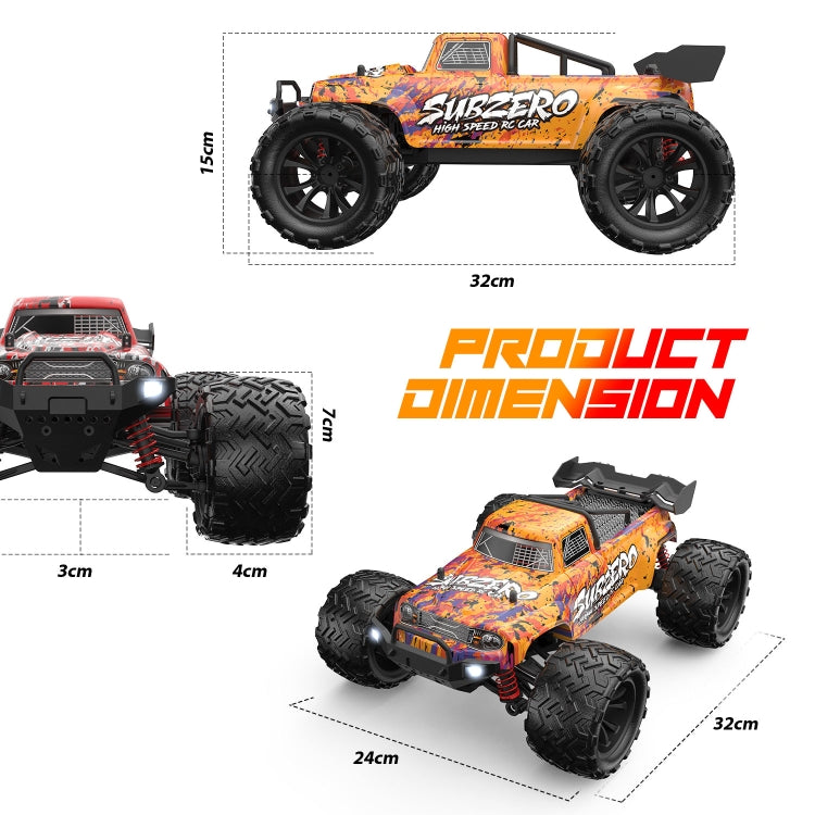 9500E 1:16 Full Scale Remote Control 4WD High Speed Car, 9500E(Red), 9500E(Orange)