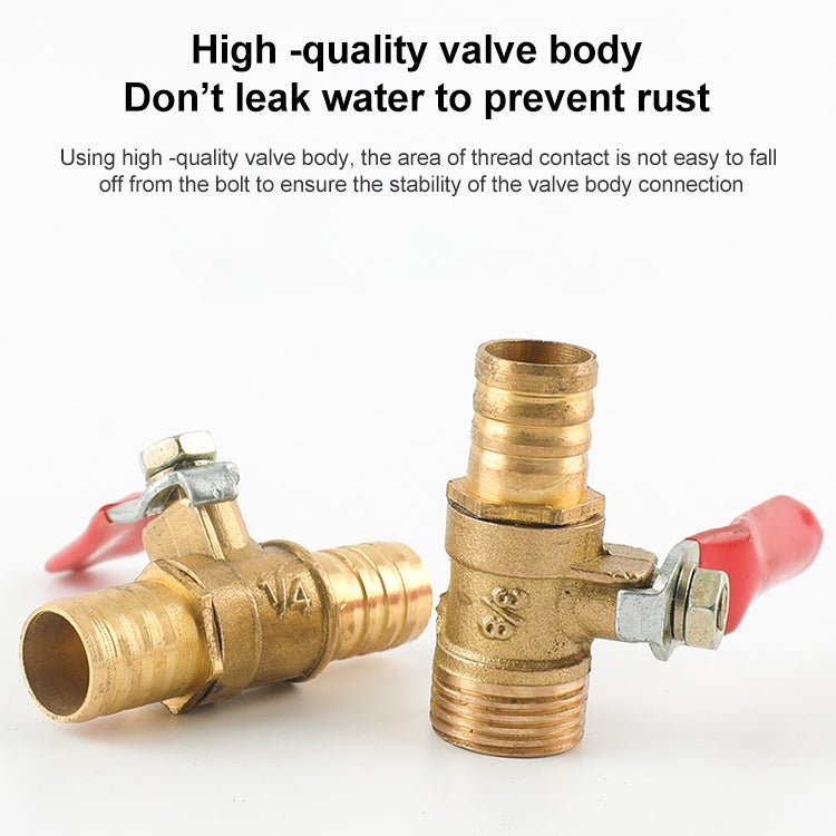 Pneumatic Hose Connector Copper Ball Valve, Inside 2-Barb 8mm, Inside 2-Barb 10mm, Inside 3-Barb 8mm, Inside and Outside 1 1/8 inch, Inside and Outside 2 1/4 inch, Inside and Outside 3 3/8 inch, Inside and Outside 4 1/2 inch, Double Inside 1 1/8 inch  ...
