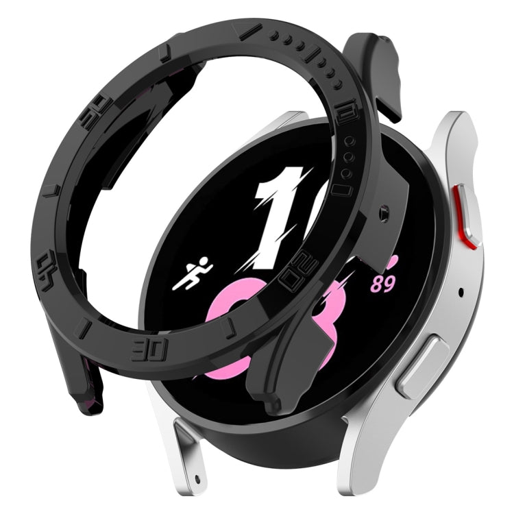 Half Coverage PC Watch Protective Case with Scale, For Samsung Galaxy Watch5 / Watch4 44 mm