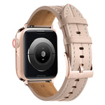 Fluted Leather Strap, For Apple Watch Ultra 49mm / Series 8&7 45mm / SE 2&6&SE&5&4 44mm / 3&2&1 42mm, For Apple Watch Ultra 49mm / Series 8&7 45mm /, For Apple Watch Series 8&7 41mm / SE 2&6&SE&5&4 40mm / 3&2&1 38mm