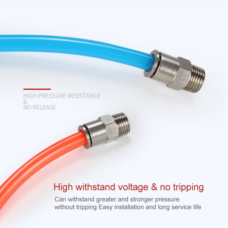 LAIZE Nickel Plated Copper Male Thread Straight Pneumatic Quick Connector, PC4-01, PC4-02, PC4-M5, PC6-01, PC6-02, PC6-03, PC6-04, PC6-M5, PC8-01, PC8-02, PC8-03, PC8-04, PC10-01, PC10-02, PC10-03, PC10-04, PC12-01, PC12-02, PC12-03, PC12-04, PC14-02  ...