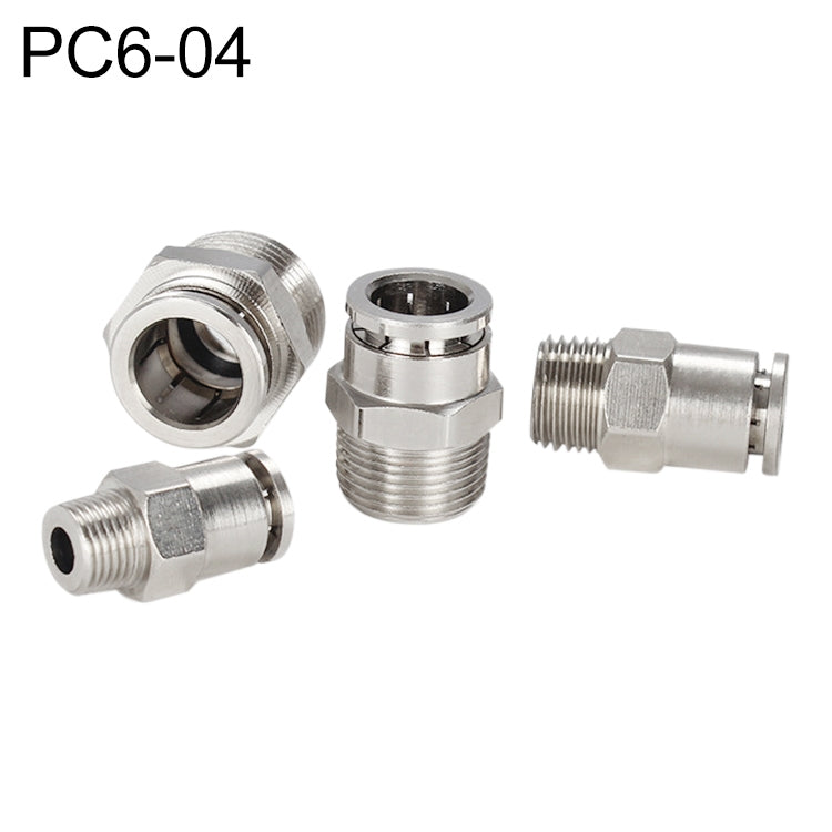 LAIZE Nickel Plated Copper Male Thread Straight Pneumatic Quick Connector, PC4-01, PC4-02, PC4-M5, PC6-01, PC6-02, PC6-03, PC6-04, PC6-M5, PC8-01, PC8-02, PC8-03, PC8-04, PC10-01, PC10-02, PC10-03, PC10-04, PC12-01, PC12-02, PC12-03, PC12-04, PC14-02  ...