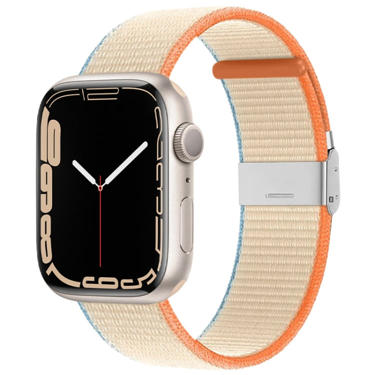 Metal Buckle Nylon Strap, For Apple Watch Series 8&7 41mm / SE 2&6&SE&5&4 40mm / 3&2&1 38mm, For Apple Watch Ultra 49mm / Series 8&7 45mm / SE 2&6&SE&5&4 44mm / 3&2&1 42mm