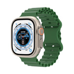 Ocean Style Silicone Watch Band, For Apple Watch Ultra 49mm / Series 8&7 45mm / SE 2&6&SE&5&4 44mm / 3&2&1 42mm, For Apple Watch Series 8&7 41mm / SE 2&6&SE&5&4 40mm / 3&2&1 38mm