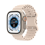 Ocean Style Silicone Watch Band, For Apple Watch Ultra 49mm / Series 8&7 45mm / SE 2&6&SE&5&4 44mm / 3&2&1 42mm, For Apple Watch Series 8&7 41mm / SE 2&6&SE&5&4 40mm / 3&2&1 38mm