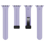 Solid Color Silicone Watch Band, For Apple Watch Series 8&7 41mm / SE 2&6&SE&5&4 40mm / 3&2&1 38mm, For Apple Watch Ultra 49mm / Series 8&7 45mm / SE 2&6&SE&5&4 44mm