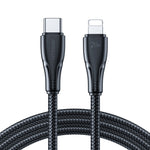 كابل بيانات شحن سريع JOYROOM 20W Type-C إلى 8 دبابيس من سلسلة Surpass، 0.25 متر، 1.2 متر