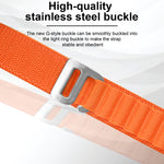 Silver Buckle Nylon Watch Band, For Apple Watch Ultra 49mm / Series 8&7 45mm / SE 2&6&SE&5&4 44mm, For Apple Watch Series 8&7 41mm / SE 2&6&SE&5&4 40mm / 3&2&1 38mm