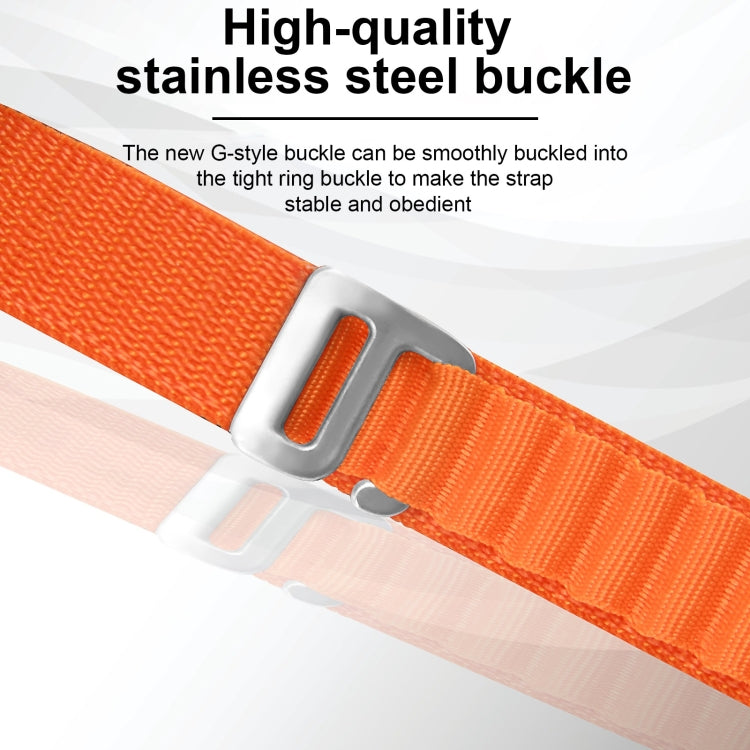 Silver Buckle Nylon Watch Band, For Apple Watch Ultra 49mm / Series 8&7 45mm / SE 2&6&SE&5&4 44mm, For Apple Watch Series 8&7 41mm / SE 2&6&SE&5&4 40mm / 3&2&1 38mm