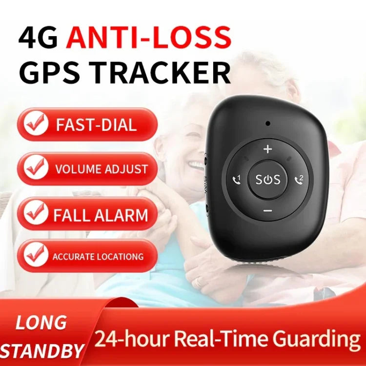زر الطوارئ SOS لكبار السن RF-V50 مقاوم للماء IP67 4G LTE 3G 2G GSM جهاز تعقب GPS، RF-V50 (أسود)، RF-V50 (أحمر)