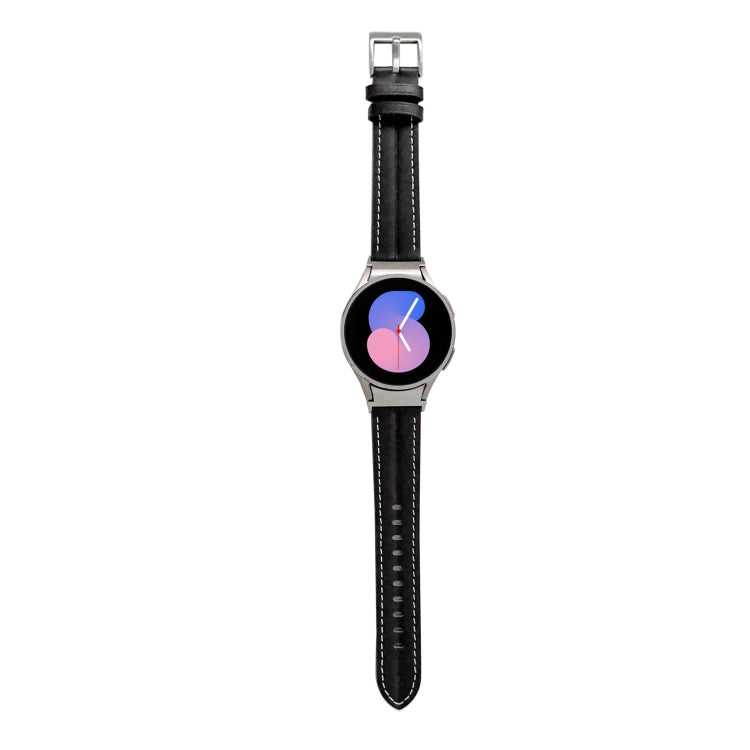Gerilltes Uhrenarmband aus echtem Leder, für Samsung Galaxy Watch5 40 mm / 44 mm