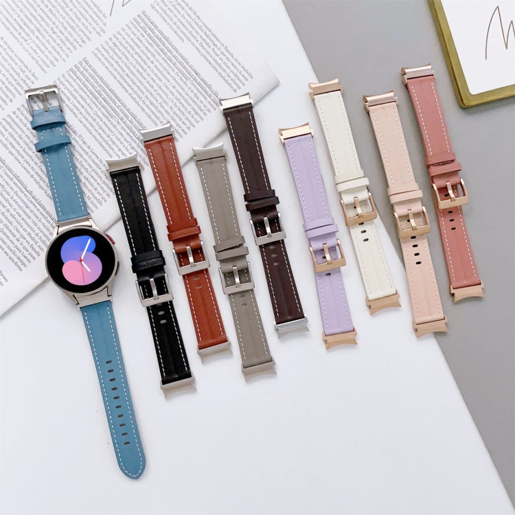 Gerilltes Uhrenarmband aus echtem Leder, für Samsung Galaxy Watch5 40 mm / 44 mm