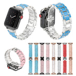 Epoxy Metal Watchband, For Apple Watc 5 & 4 44mm / 3 & 2 & 1 42mm