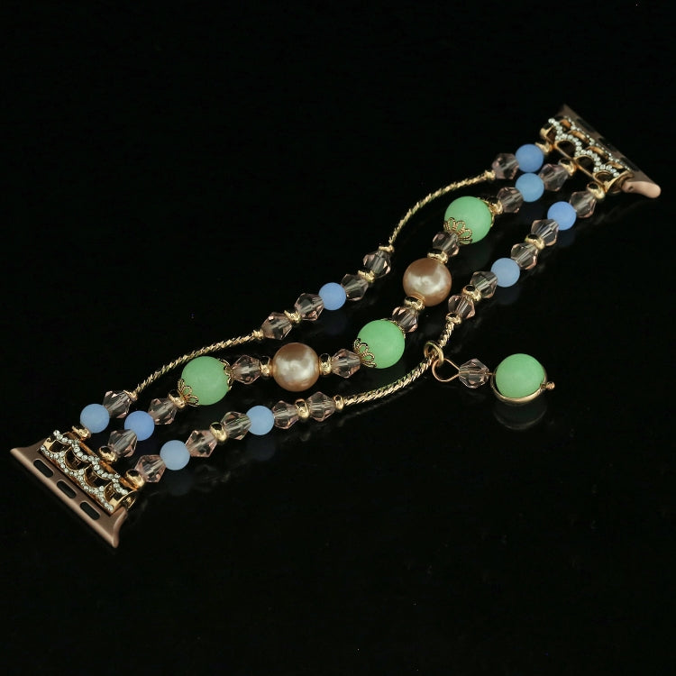 Leuchtendes Achat-Armband, für Apple Watch 5 & 4 (40 mm), 3, 2 & 1 (38 mm), Apple Watch Ultra (49 mm), Series 8 & 7 (45 mm), SE 2 & 6, SE, 5 & 4 (44 mm) und 3, 2 & 1 (42 mm)