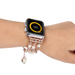 Leuchtendes Achat-Armband, für Apple Watch 5 &amp; 4 (40 mm), 3, 2 &amp; 1 (38 mm), Apple Watch Ultra (49 mm), Series 8 &amp; 7 (45 mm), SE 2 &amp; 6, SE, 5 &amp; 4 (44 mm) und 3, 2 &amp; 1 (42 mm)