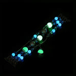 Leuchtendes Achat-Armband, für Apple Watch 5 &amp; 4 (40 mm), 3, 2 &amp; 1 (38 mm), Apple Watch Ultra (49 mm), Series 8 &amp; 7 (45 mm), SE 2 &amp; 6, SE, 5 &amp; 4 (44 mm) und 3, 2 &amp; 1 (42 mm)