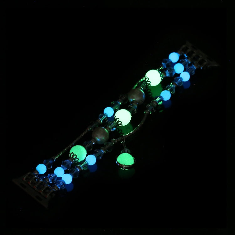 Leuchtendes Achat-Armband, für Apple Watch 5 & 4 (40 mm), 3, 2 & 1 (38 mm), Apple Watch Ultra (49 mm), Series 8 & 7 (45 mm), SE 2 & 6, SE, 5 & 4 (44 mm) und 3, 2 & 1 (42 mm)