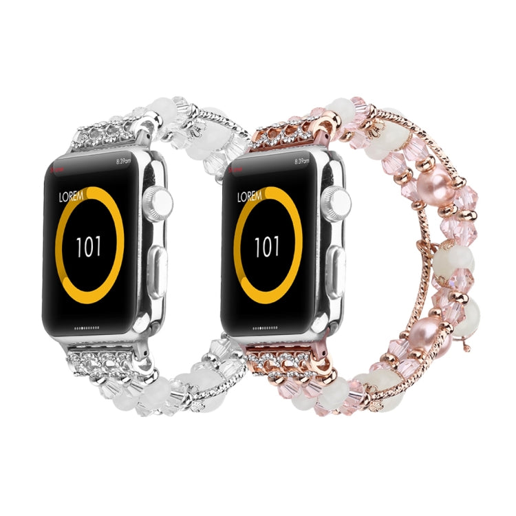 Leuchtendes Achat-Armband, für Apple Watch 5 & 4 (40 mm), 3, 2 & 1 (38 mm), Apple Watch Ultra (49 mm), Series 8 & 7 (45 mm), SE 2 & 6, SE, 5 & 4 (44 mm) und 3, 2 & 1 (42 mm)