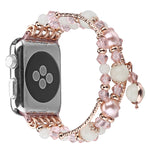 Leuchtendes Achat-Armband, für Apple Watch 5 &amp; 4 (40 mm), 3, 2 &amp; 1 (38 mm), Apple Watch Ultra (49 mm), Series 8 &amp; 7 (45 mm), SE 2 &amp; 6, SE, 5 &amp; 4 (44 mm) und 3, 2 &amp; 1 (42 mm)