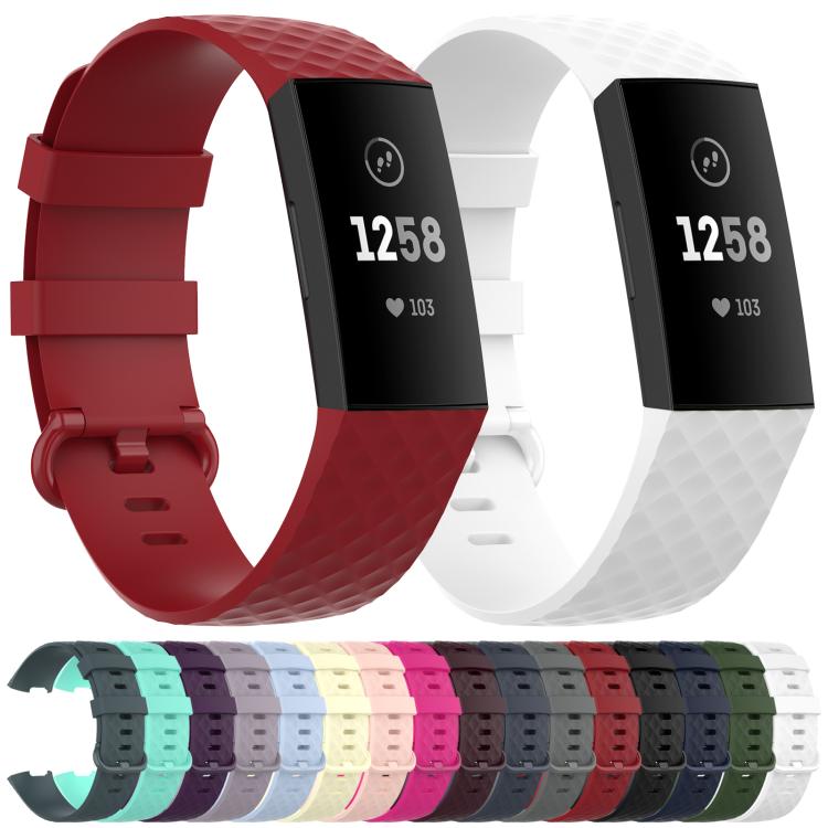 Silver Color Buckle TPU Wrist Strap Watch Band for Fitbit Charge 4 / Charge 4 SE / Charge 3 / Charge 3 SE, Size: S, Size: L