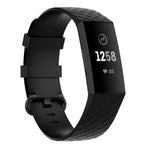 Silver Color Buckle TPU Wrist Strap Watch Band for Fitbit Charge 4 / Charge 4 SE / Charge 3 / Charge 3 SE, Size: S, Size: L