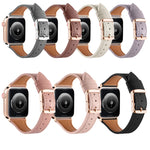 Genuine Leather Breathable Watch Band For Apple Watch, Series 8&7 45mm / SE 2&6&SE&5&4 44mm / 3&2&1 42mm, Series 8&7 41mm / SE 2&6&SE&5&4 40mm / 3&2&1 38mm