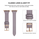 Genuine Leather Breathable Watch Band For Apple Watch, Series 8&7 45mm / SE 2&6&SE&5&4 44mm / 3&2&1 42mm, Series 8&7 41mm / SE 2&6&SE&5&4 40mm / 3&2&1 38mm