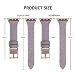 Genuine Leather Breathable Watch Band For Apple Watch, Series 8&7 45mm / SE 2&6&SE&5&4 44mm / 3&2&1 42mm, Series 8&7 41mm / SE 2&6&SE&5&4 40mm / 3&2&1 38mm