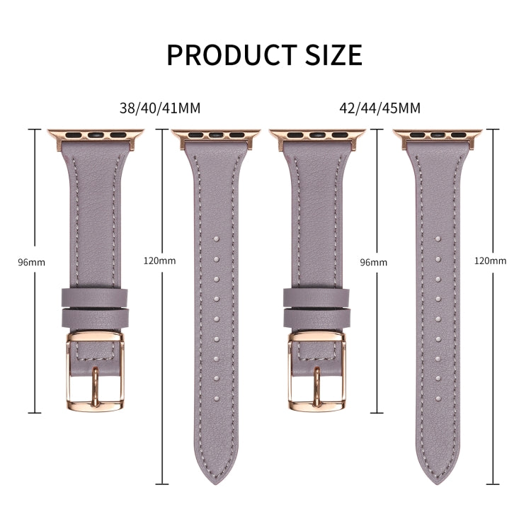 Genuine Leather Breathable Watch Band For Apple Watch, Series 8&7 45mm / SE 2&6&SE&5&4 44mm / 3&2&1 42mm, Series 8&7 41mm / SE 2&6&SE&5&4 40mm / 3&2&1 38mm