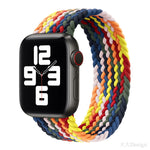 Nylon Single-turn Braided Watch Band For Apple Watch Series 8&7 41mm / SE 2&6&SE&5&4 40mm / 3&2&1 38mm, For Apple Watch Series 8&7 41mm,135mm, For Apple Watch Series 8&7 41mm, 135mm