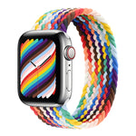 Nylon Single-turn Braided Watch Band For Apple Watch Series 8&7 41mm / SE 2&6&SE&5&4 40mm / 3&2&1 38mm, For Apple Watch Series 8&7 41mm,135mm, For Apple Watch Series 8&7 41mm, 135mm