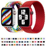 Nylon Single-turn Braided Watch Band For Apple Watch Series 8&7 41mm / SE 2&6&SE&5&4 40mm / 3&2&1 38mm, For Apple Watch Series 8&7 41mm,135mm, For Apple Watch Series 8&7 41mm, 135mm