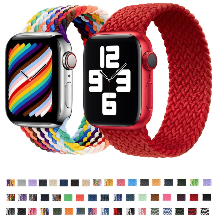 Nylon Single-turn Braided Watch Band For Apple Watch Series 8&7 41mm / SE 2&6&SE&5&4 40mm / 3&2&1 38mm, For Apple Watch Series 8&7 41mm,135mm, For Apple Watch Series 8&7 41mm, 135mm