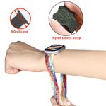Nylon Single-turn Braided Watch Band For Apple Watch Series 8&7 41mm / SE 2&6&SE&5&4 40mm / 3&2&1 38mm, For Apple Watch Series 8&7 41mm,135mm, For Apple Watch Series 8&7 41mm, 135mm