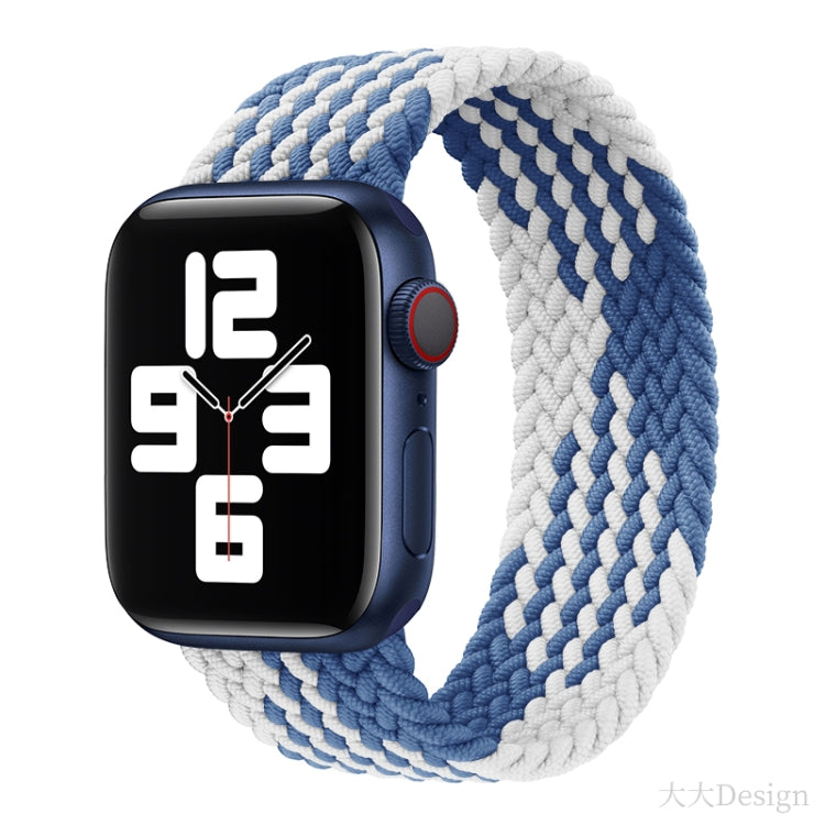 Nylon Single-turn Braided Watch Band For Apple Watch Series 8&7 41mm / SE 2&6&SE&5&4 40mm / 3&2&1 38mm, For Apple Watch Series 8&7 41mm,145mm, For Apple Watch Series 8&7 41mm, 145mm