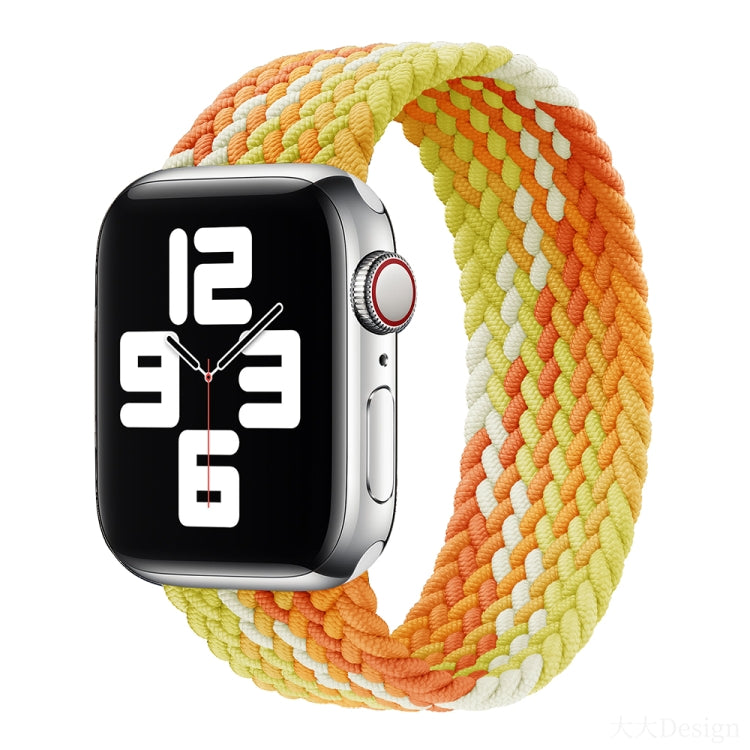 Nylon Single-turn Braided Watch Band For Apple Watch Series 8&7 41mm / SE 2&6&SE&5&4 40mm / 3&2&1 38mm, For Apple Watch Series 8&7 41mm,145mm, For Apple Watch Series 8&7 41mm, 145mm