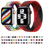 Nylon Single-turn Braided Watch Band For Apple Watch Series 8&7 41mm / SE 2&6&SE&5&4 40mm / 3&2&1 38mm, For Apple Watch Series 8&7 41mm,145mm, For Apple Watch Series 8&7 41mm, 145mm
