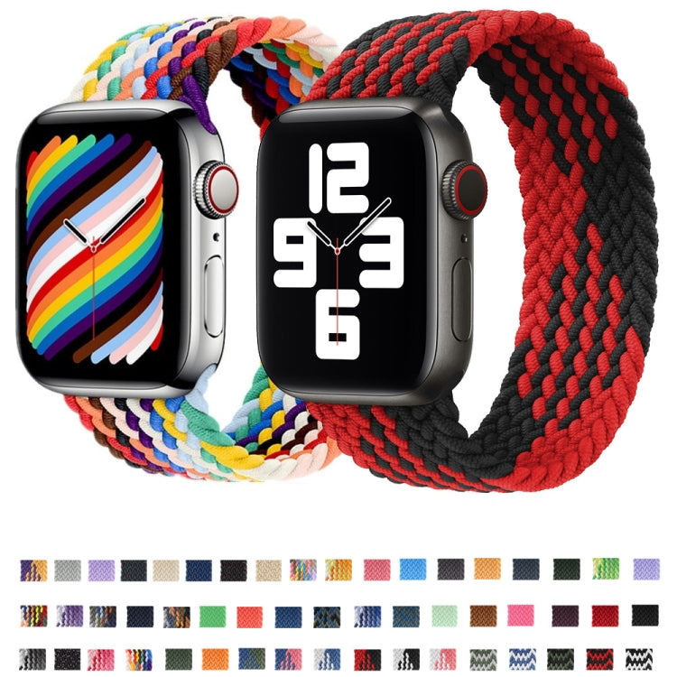 Nylon Single-turn Braided Watch Band For Apple Watch Series 8&7 41mm / SE 2&6&SE&5&4 40mm / 3&2&1 38mm, For Apple Watch Series 8&7 41mm,145mm, For Apple Watch Series 8&7 41mm, 145mm