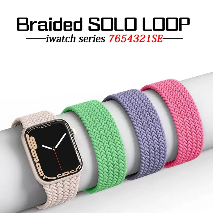 Nylon Single-turn Braided Watch Band For Apple Watch Series 8&7 41mm / SE 2&6&SE&5&4 40mm / 3&2&1 38mm, For Apple Watch Series 8&7 41mm,145mm, For Apple Watch Series 8&7 41mm, 145mm