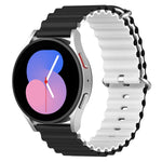 Universal Ocean Style Silicone Two Color Watch Band, 20mm, 22mm