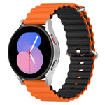 Universal Ocean Style Silicone Two Color Watch Band, 20mm, 22mm