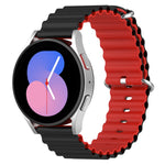 Universal Ocean Style Silicone Two Color Watch Band, 20mm, 22mm