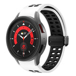 Double-row Hole Folding Buckle Silicone Watch Band, For Samsung Galaxy Watch5 Pro