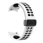 Double-row Hole Folding Buckle Silicone Watch Band, For Samsung Galaxy Watch5 Pro