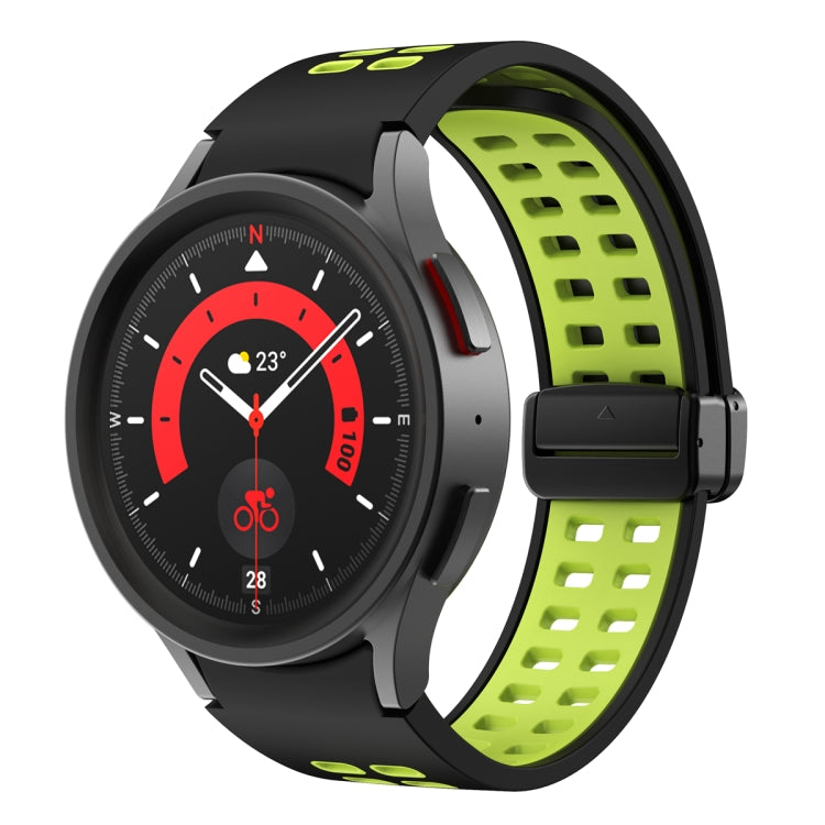 Double-row Hole Folding Buckle Silicone Watch Band, For Samsung Galaxy Watch5 Pro